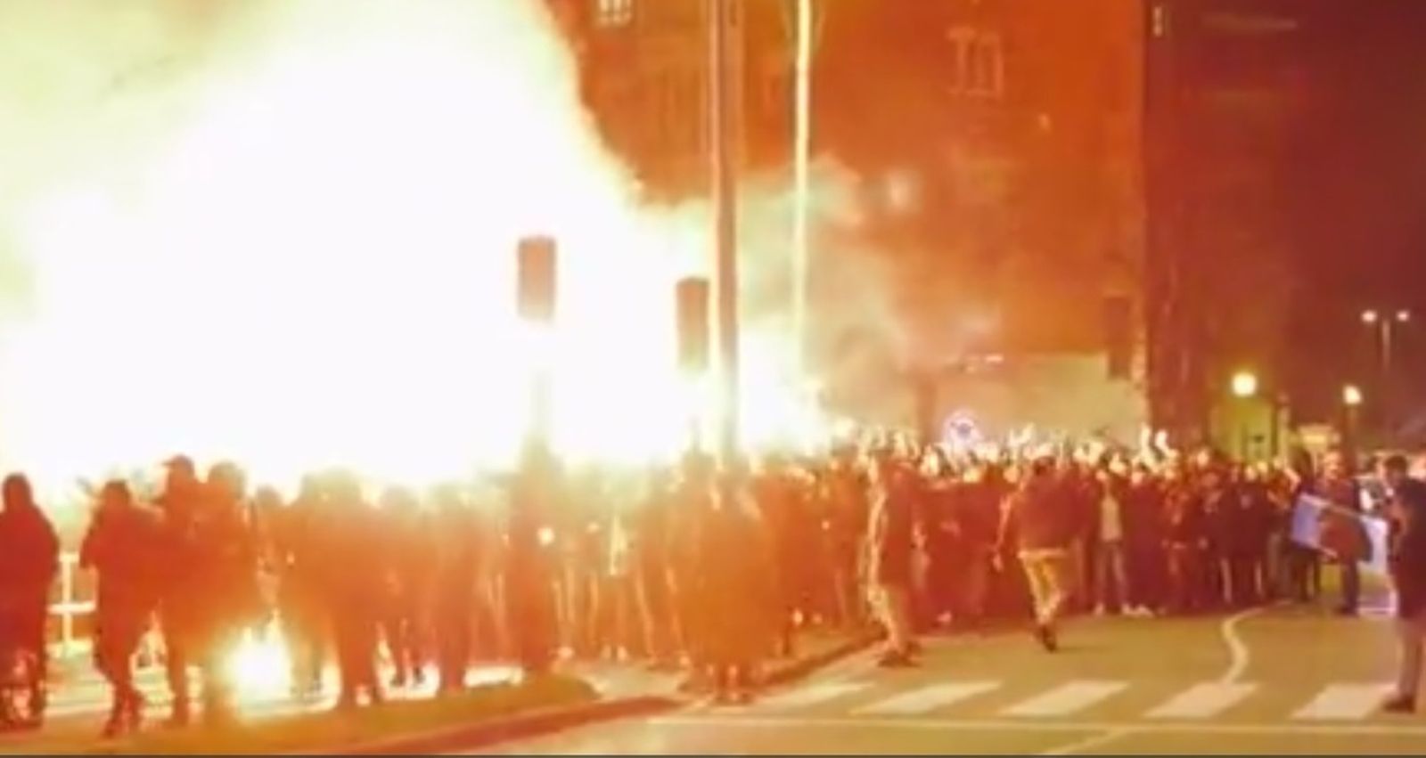 Incidentes en las inmediaciones del estadio de Anoeta