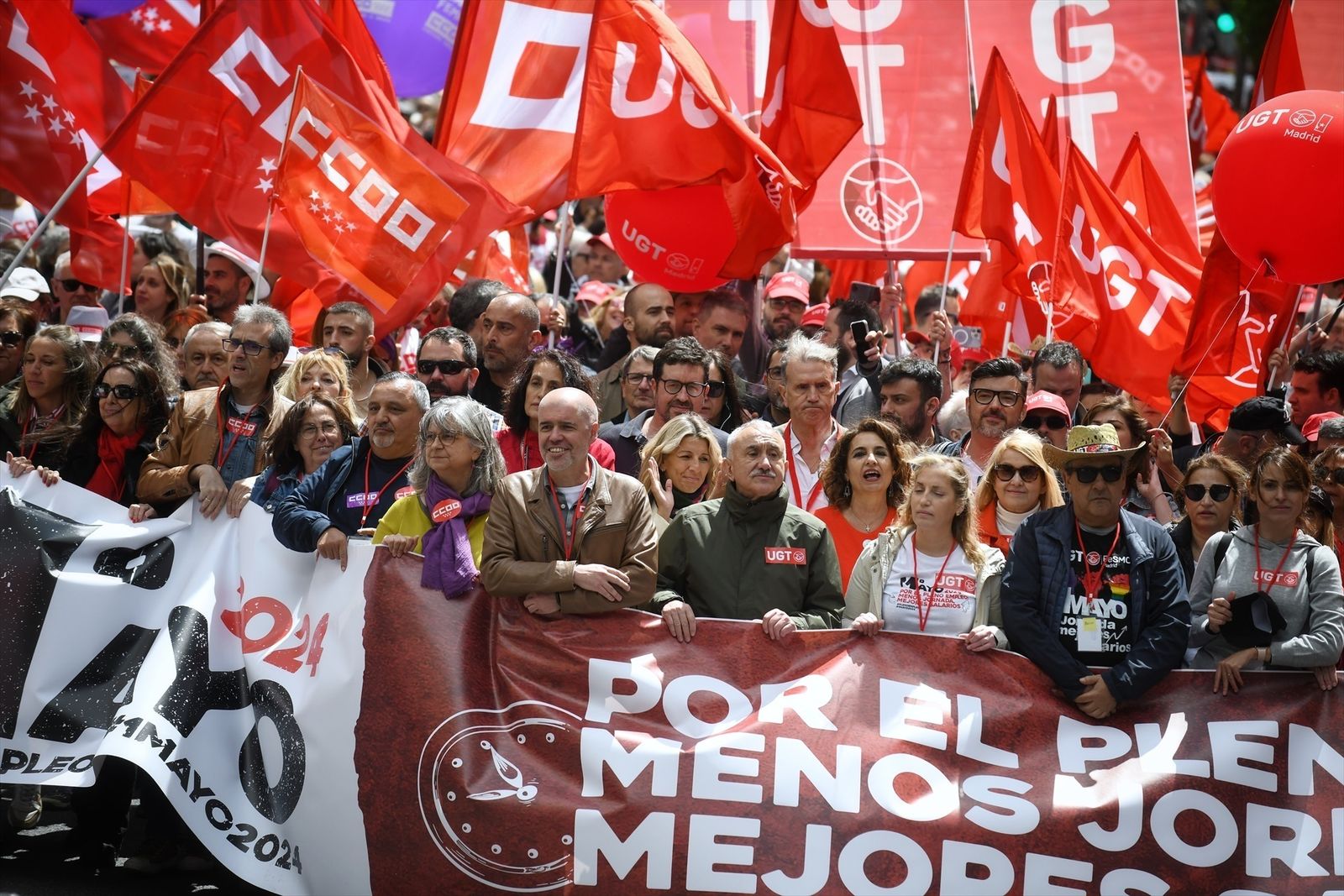 Gobierno y sindicatos comparten el mismo discurso en el Primero de Mayo