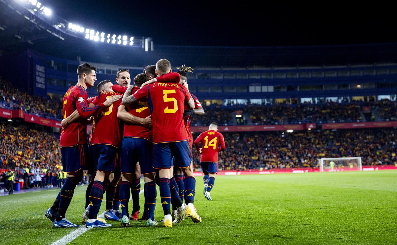 España celebra el triunfo ante Georgia en Valladolid