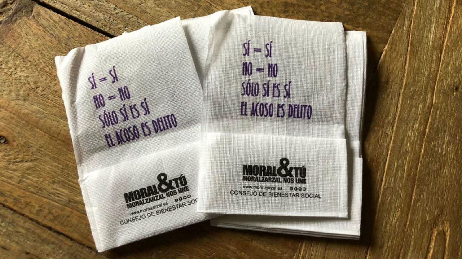 Servilletas contra el acoso sexual