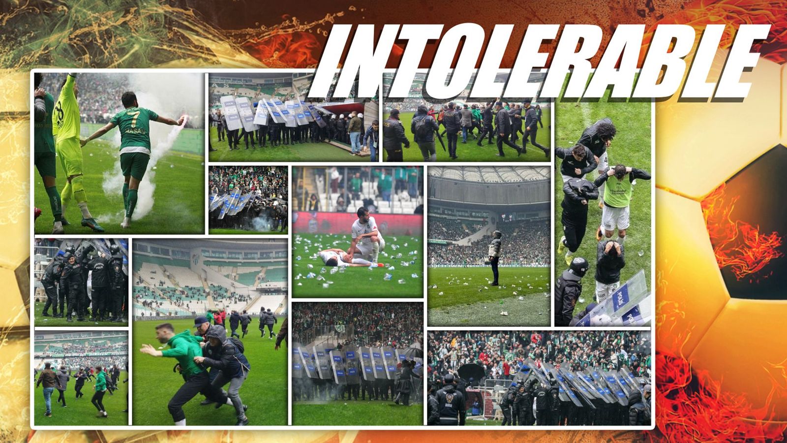 A botellazos en el Bursaspor y Amedspor entre turcos y kurdos