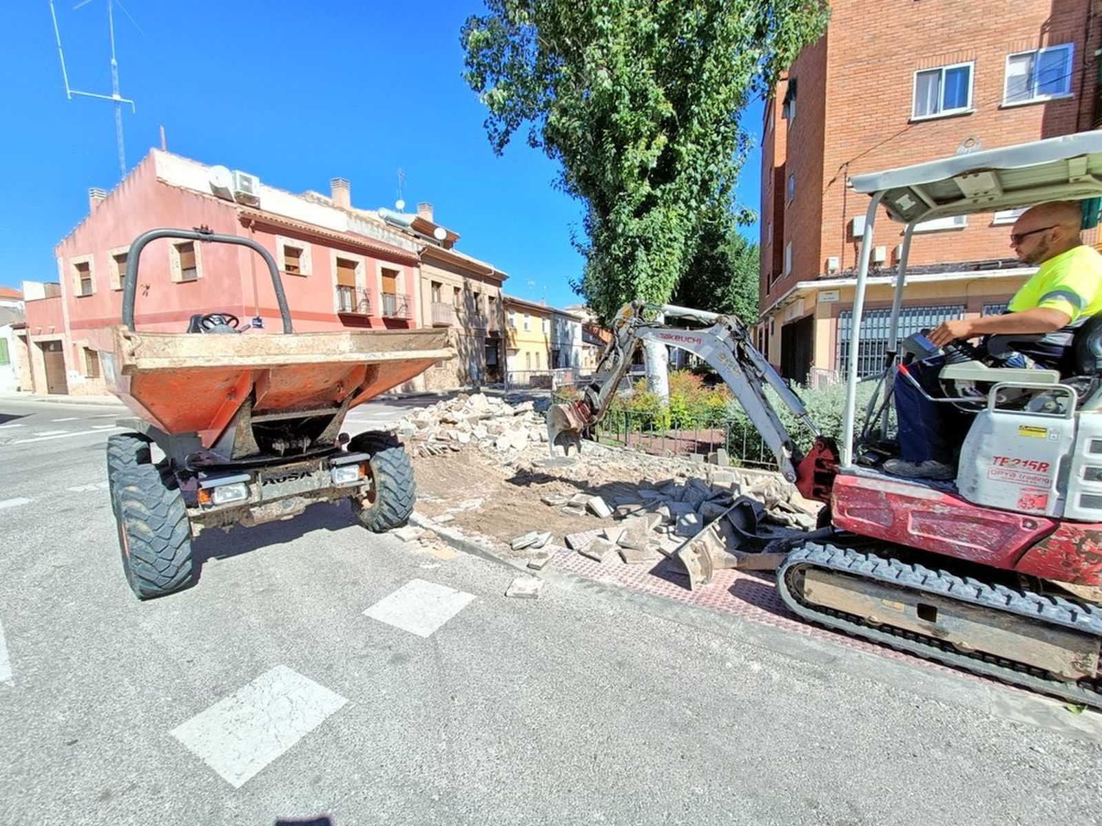 Obras de reurbanizaciónen San Martín de la Vega