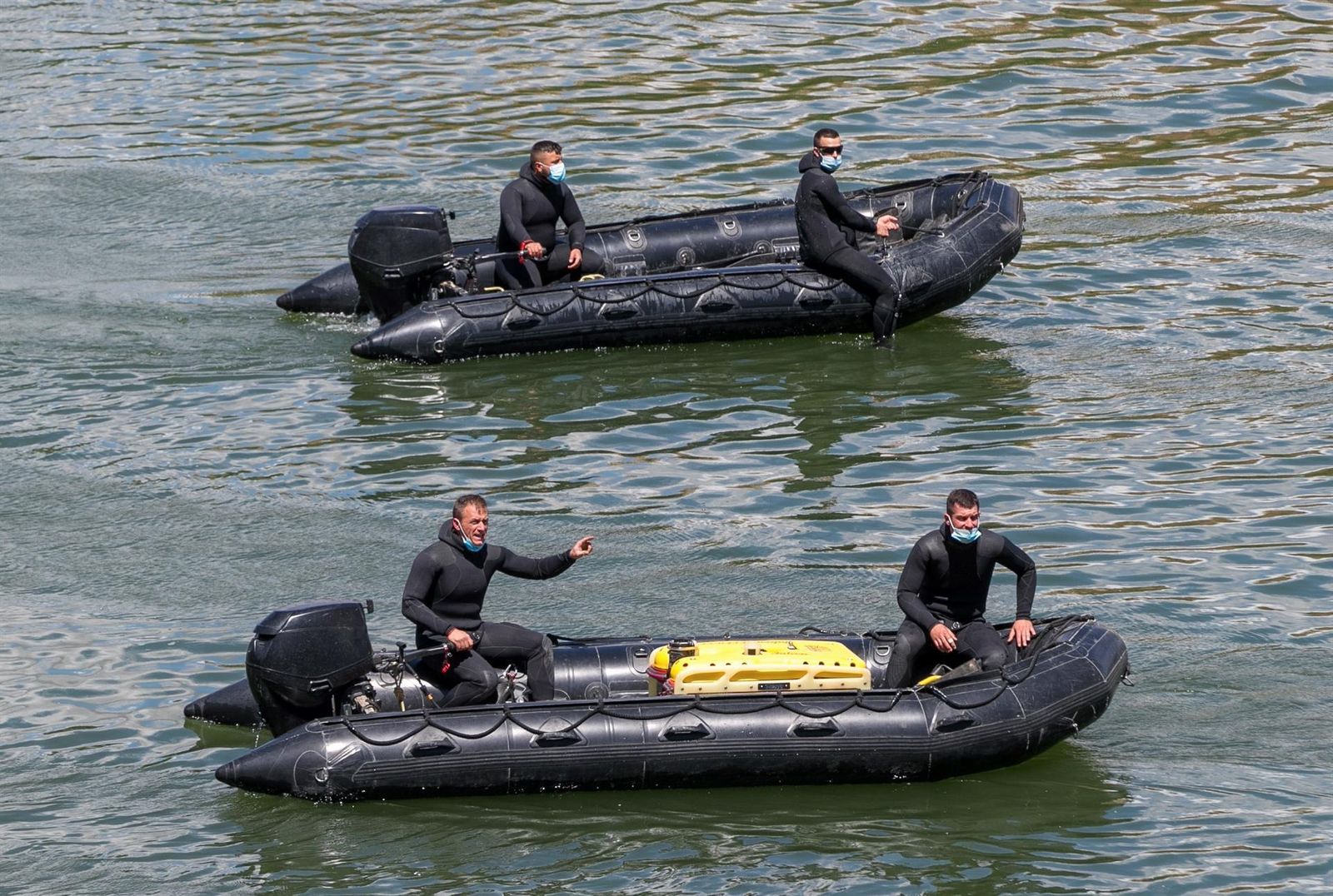 Dispositivo de búsqueda del menor desaparecido en el río Ebro
