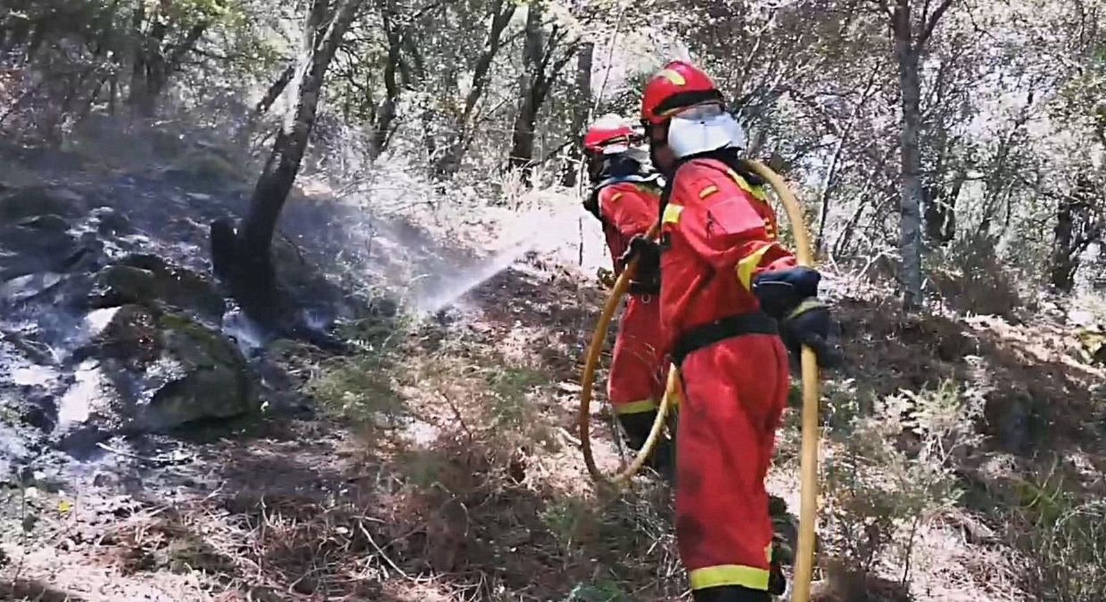 Hasta 500 personas siguen trabajando para apagar el incendio de Cadalso y Cenicientos