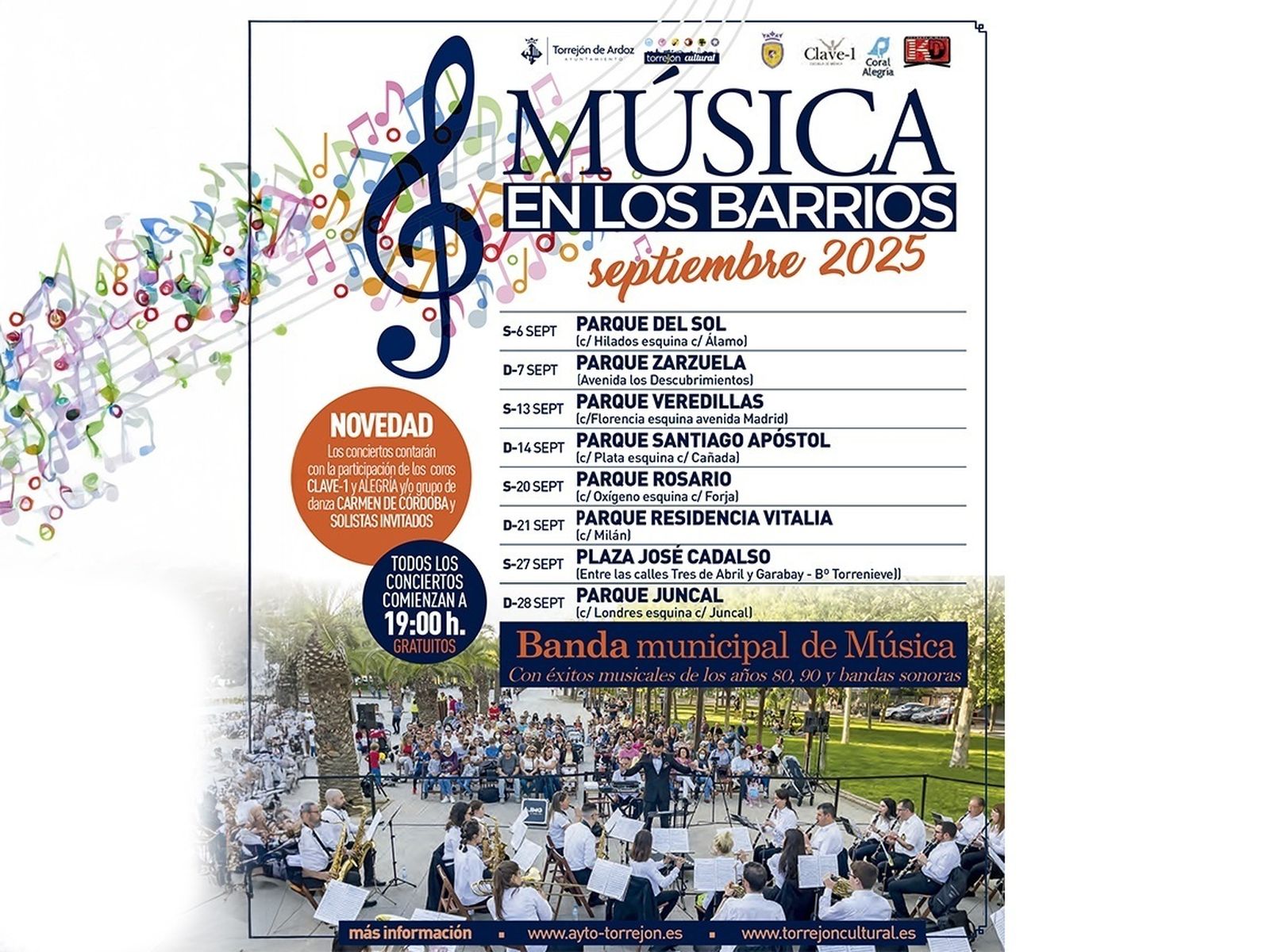 ‘Música en los barrios’ regresa a Torrejón con conciertos gratuitos en parques y plazas