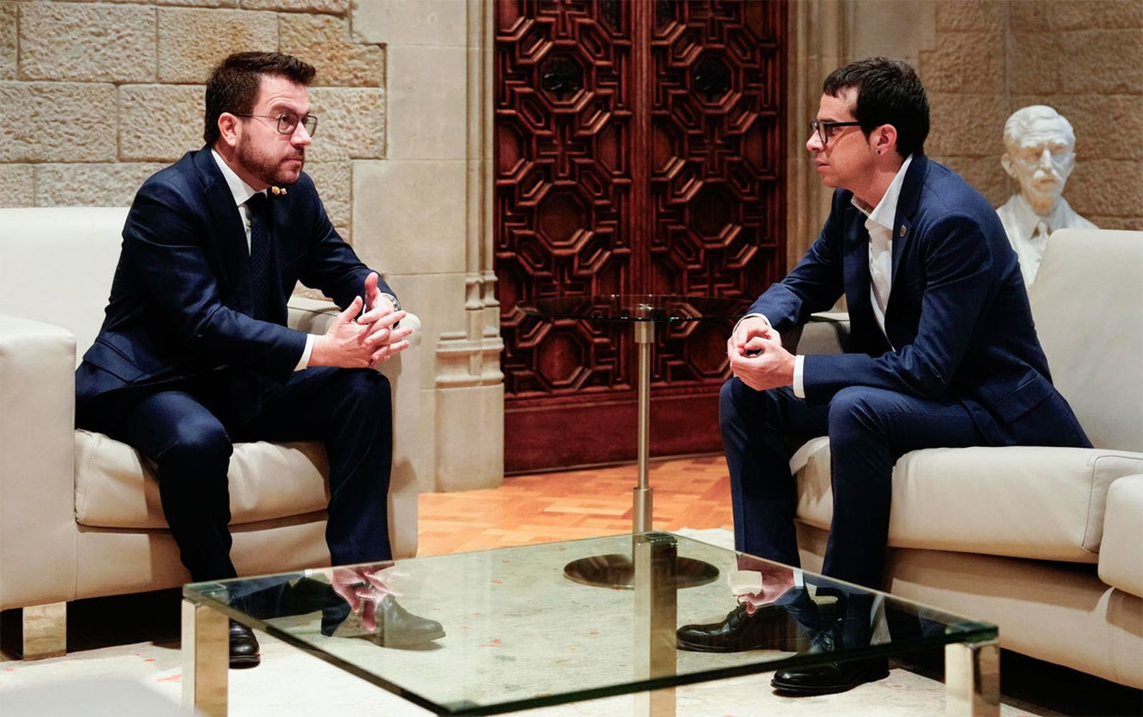 Aragonès recibe al candidato a Lehendakari de Bildu y coinciden en avanzar en "mayores cotas" de soberanía