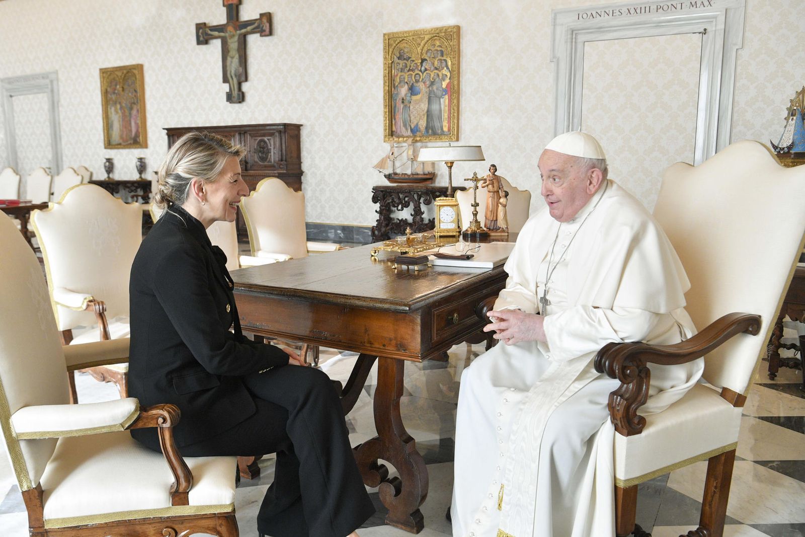 Yolanda Díaz visita al Papa por segunda vez
