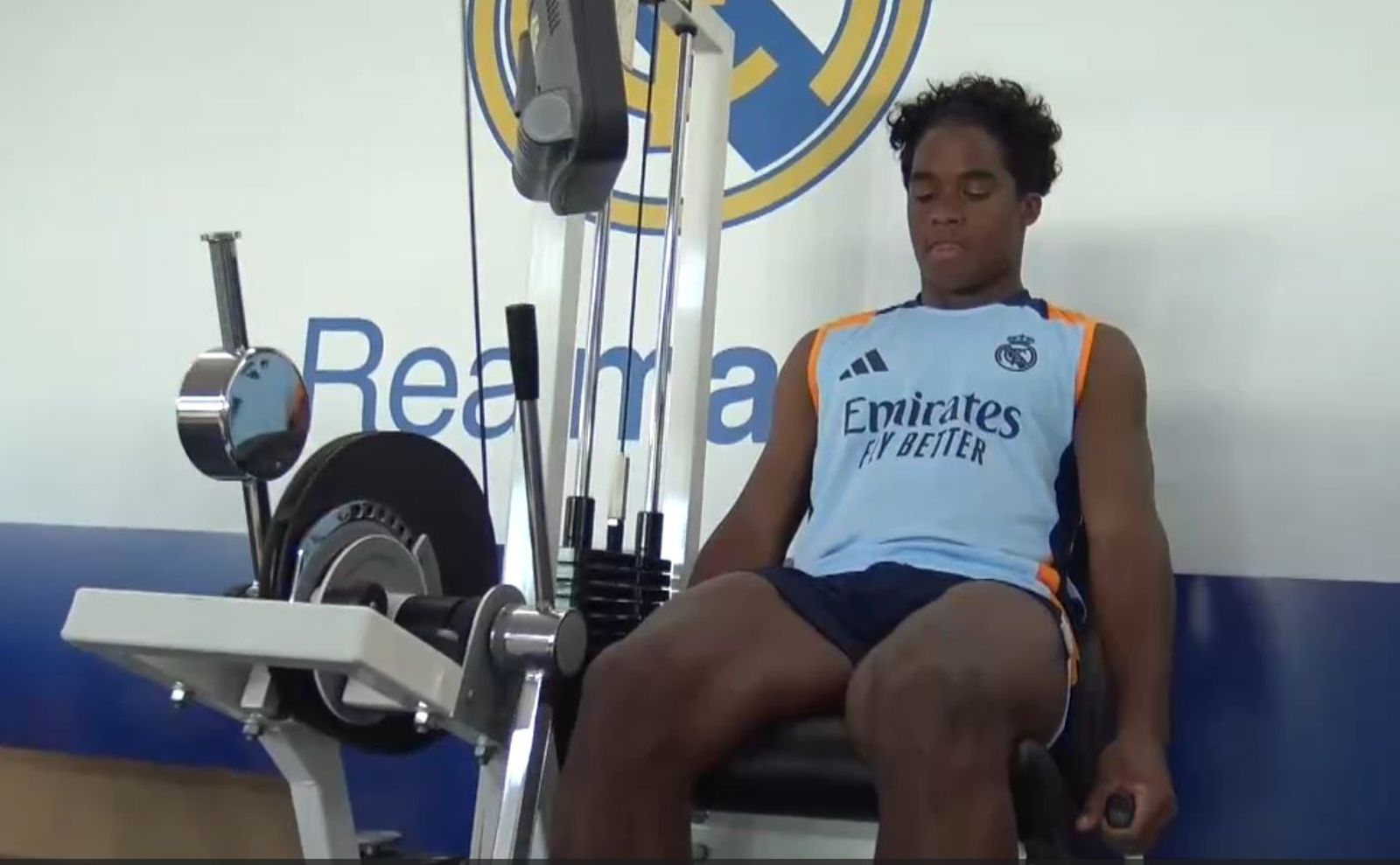 Entrenamiento de Endrick, jugador del Real Madrid