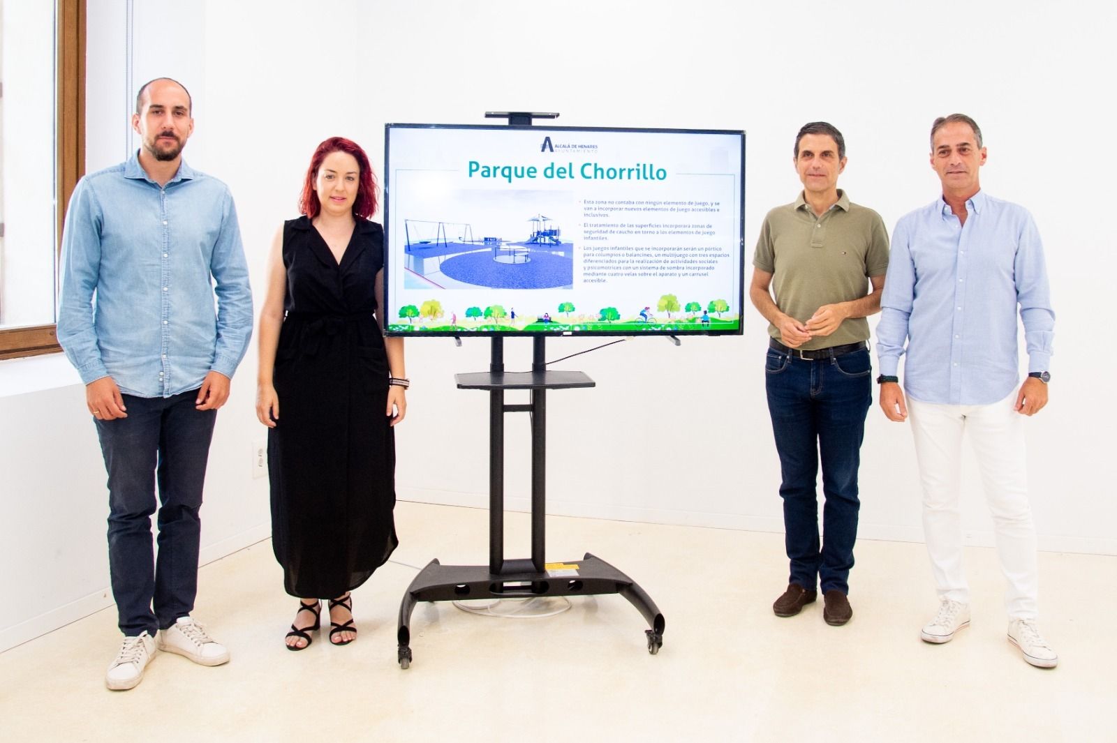 Presentación de las inversiones en parques infantiles del Ayuntamiento de Alcalá de Henares