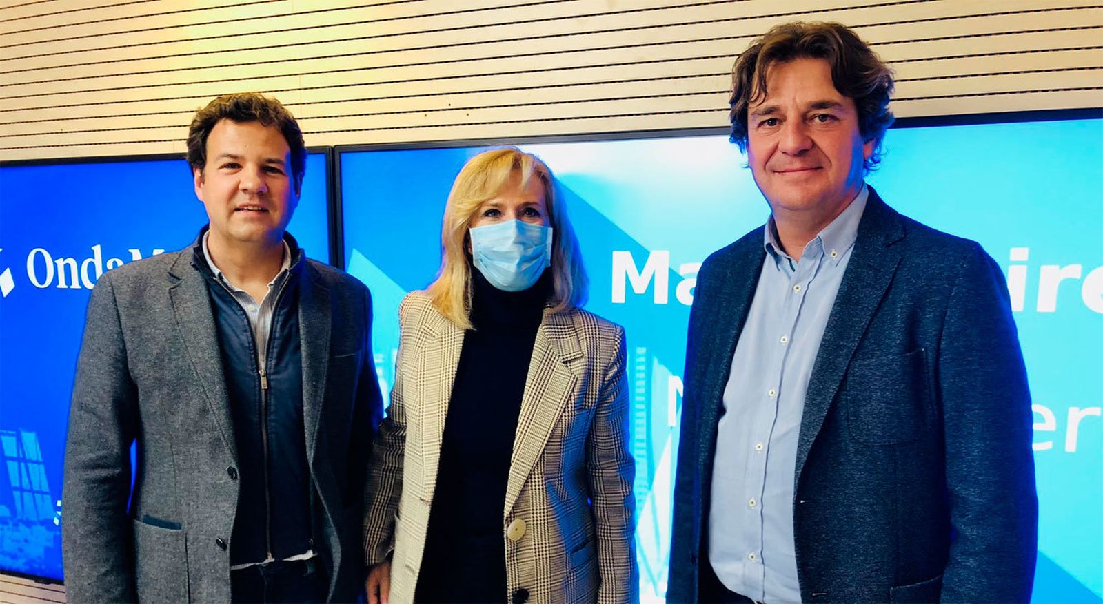 Javier de la Uz, Nieves Hererro y Javier Ayala