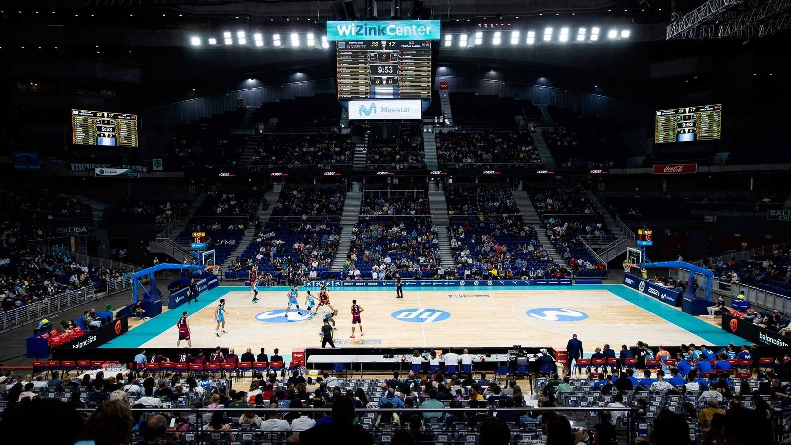 Así ha lucido el Wizink Center durante el estreno de Movistar Estudiantes en la LEB Oro