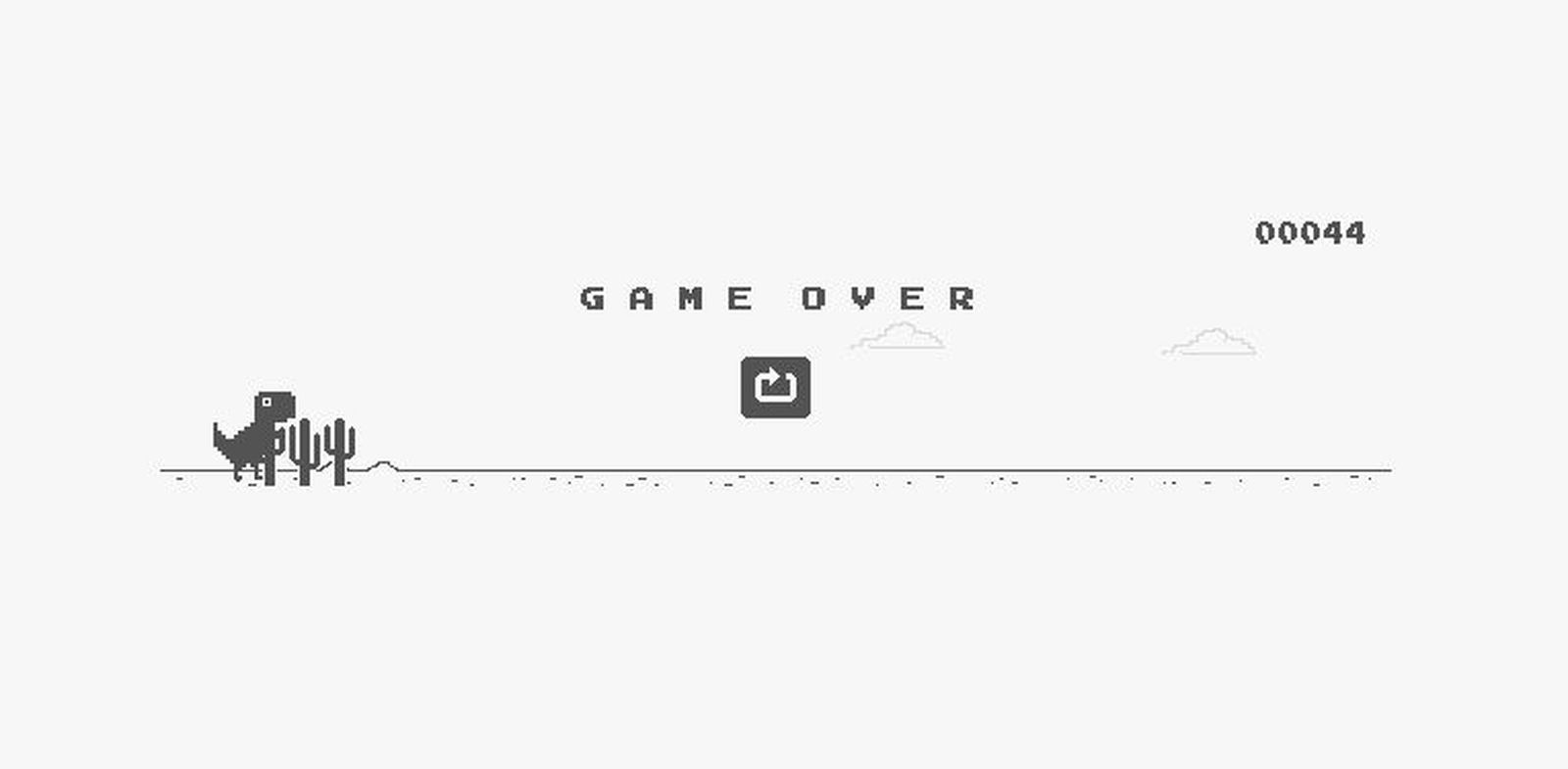 El dinosaurio de Google, juego sin conexión a internet
