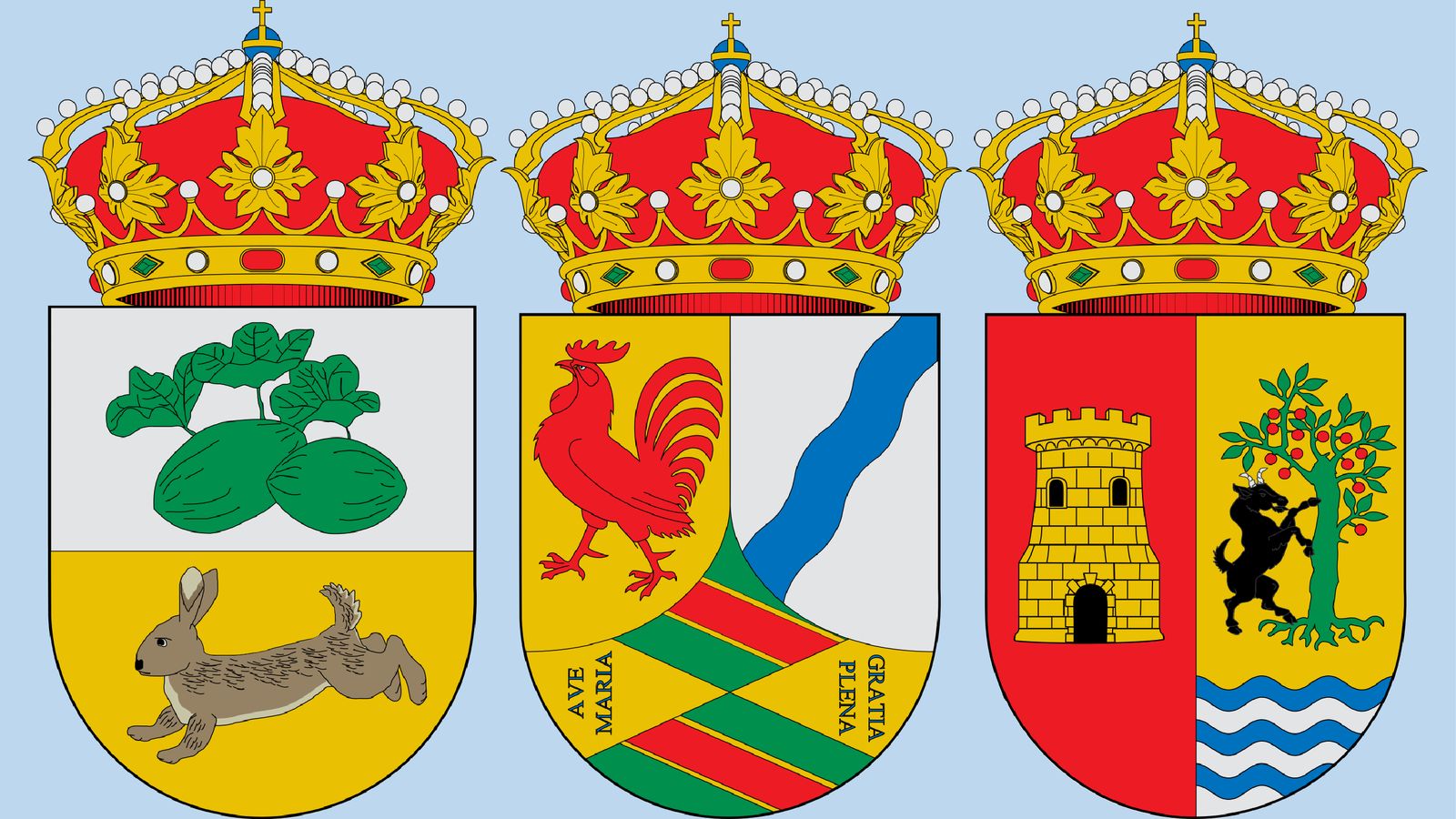 Escudos de Villaconejos, Garganta de los Montes y Patones