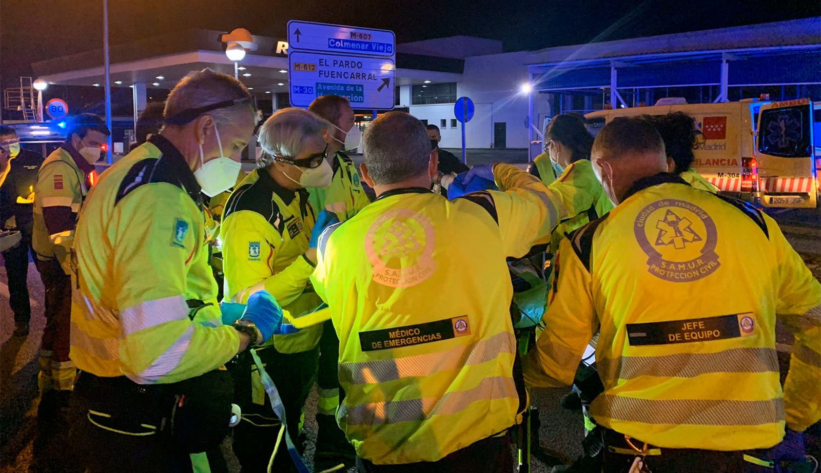 Herido grave un motorista de 31 años al caer de la moto en el distrito de Fuencarral-El Pardo