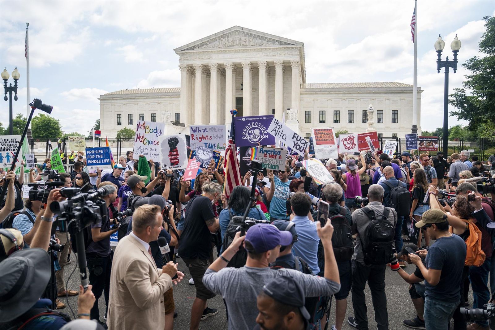 Concentración ante el Tribunal Supremo de EEUU