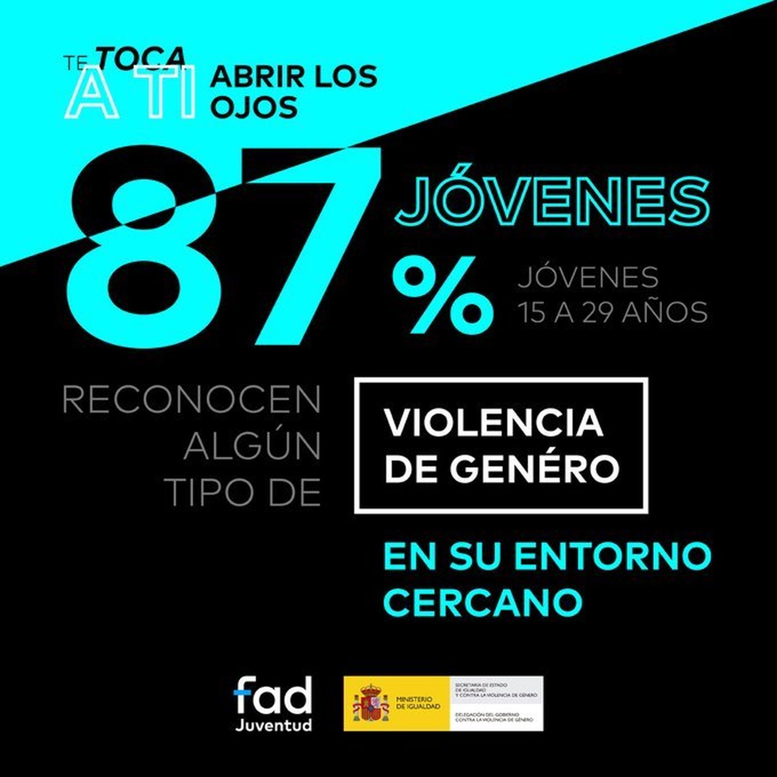 Campaña 'Te toca a ti' de Fad Juventud contra la violencia de género