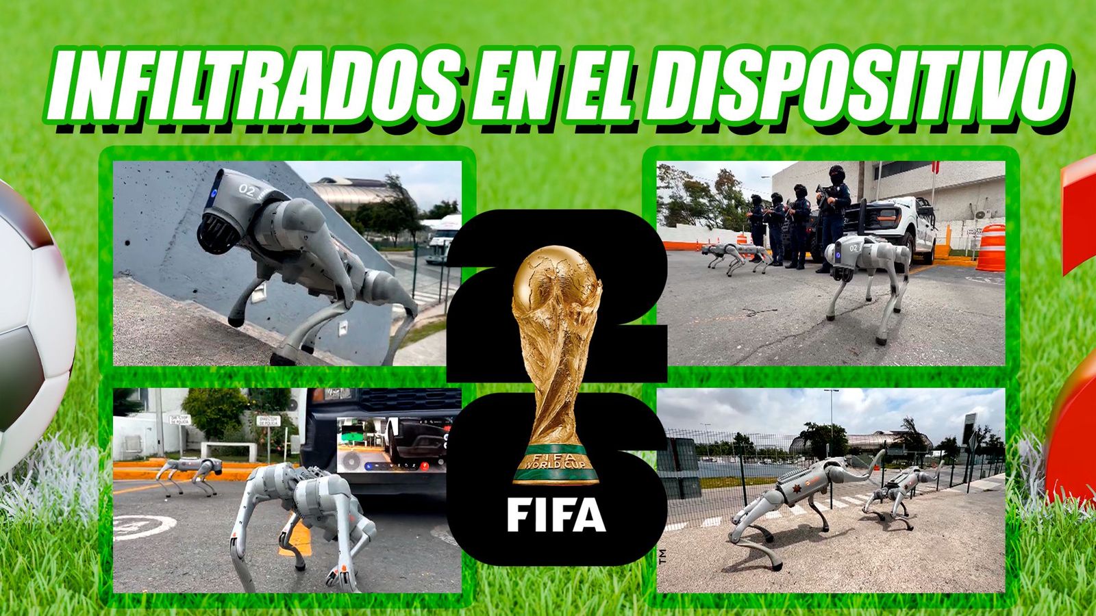 Perros robots patrullarán en el Mundial en México