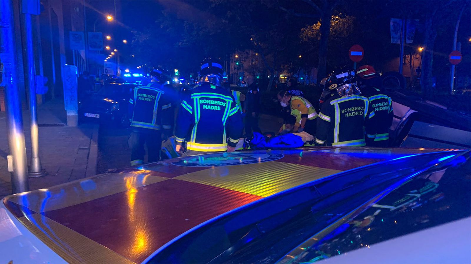 Servicios de emergencias en el lugar del accidente