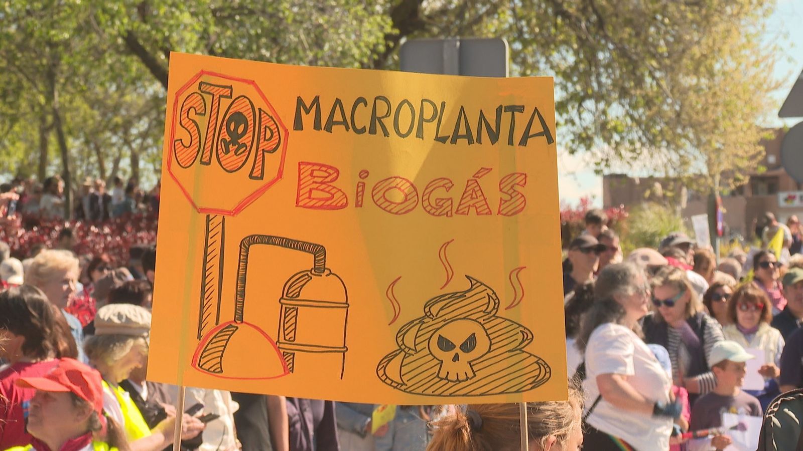 Manifestación en Colmenar Viejo contra la planta de biogás