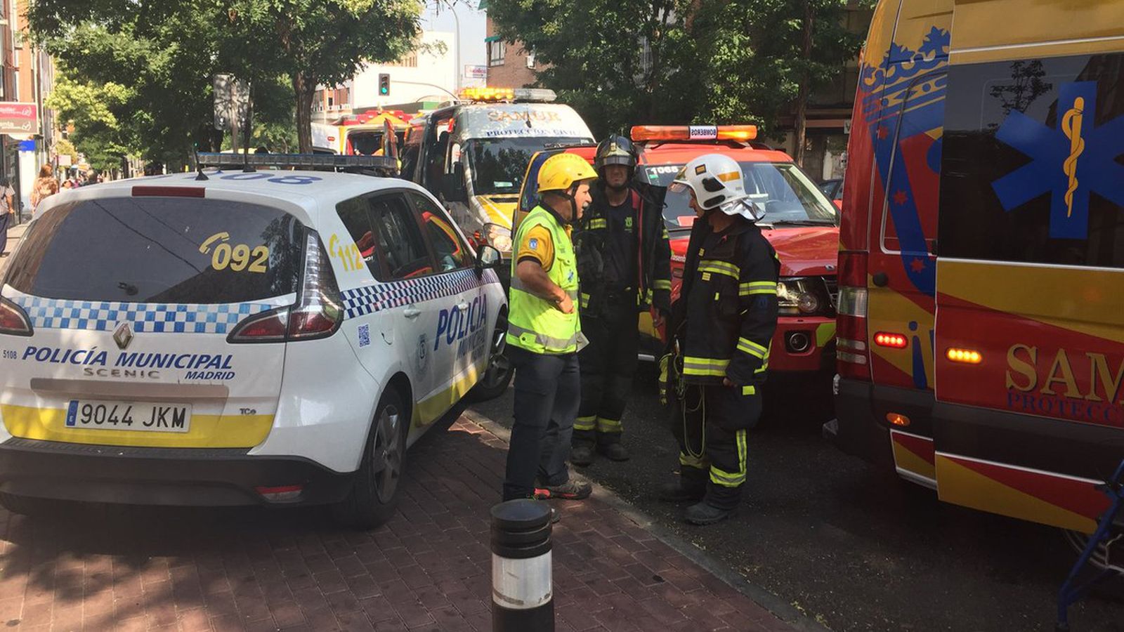 Foto del incendio en Vallecas