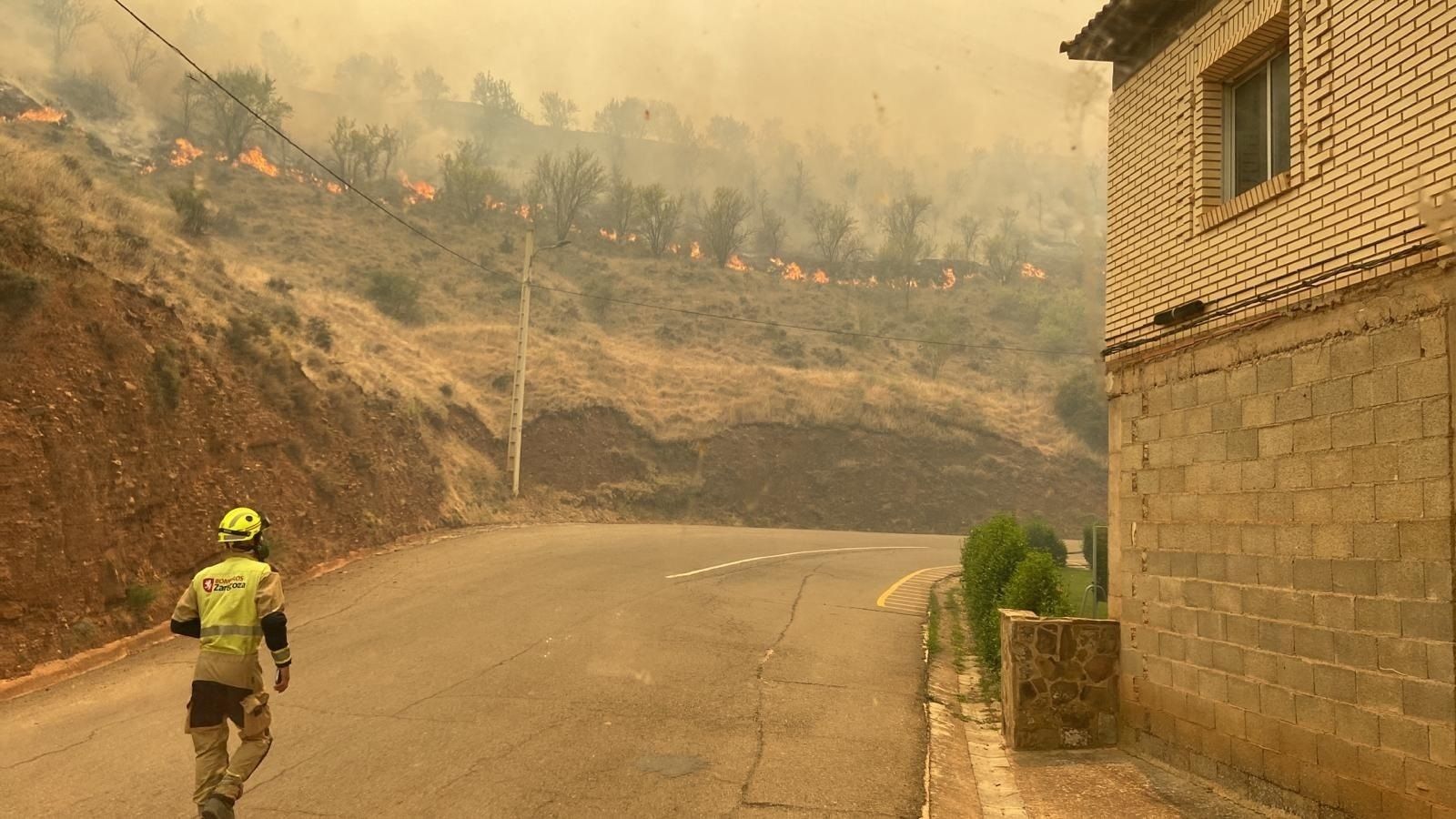 Incendio en Ateca (Zaragoza)