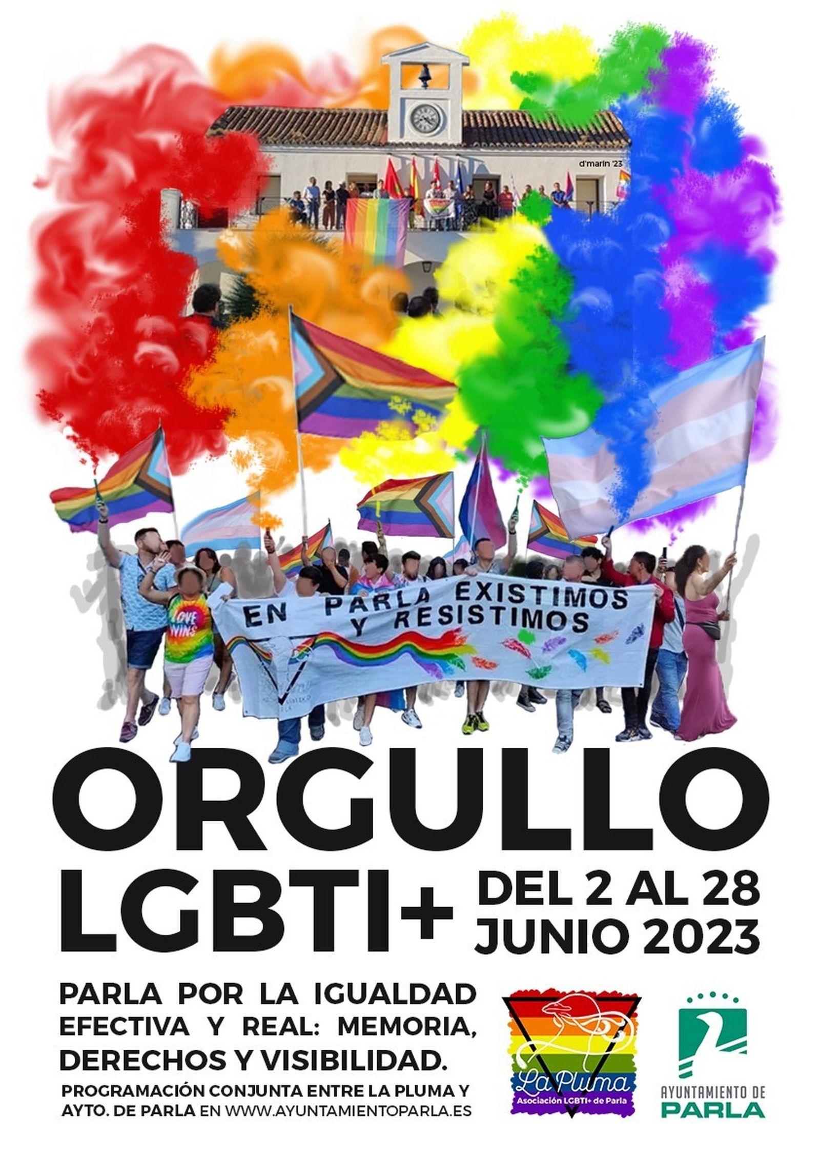 Cartel de las  fiestas del Orgullo en Parla