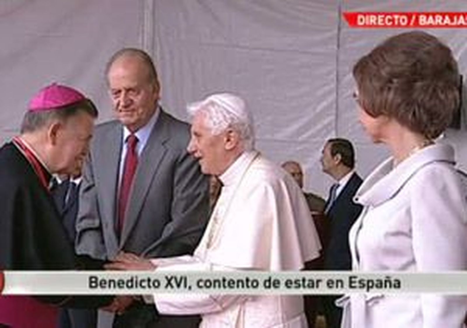 Llegada del Papa a Madrid