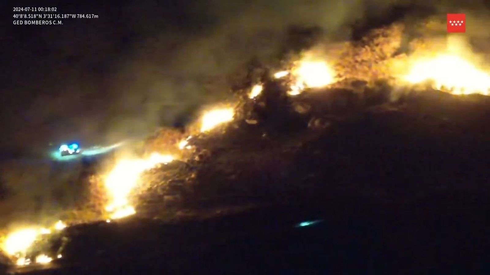 Incendio de pastos en Chinchón este jueves