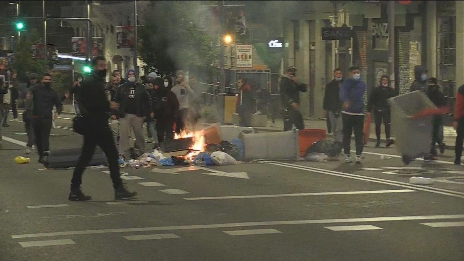 Cinco detenidos por los desórdenes públicos y altercados violentos en la tercera noche de protestas en Logroño