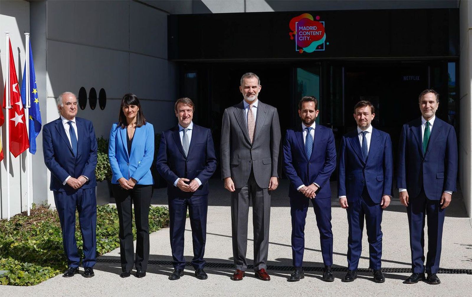 Felipe VI visita el el complejo audiovisual “Madrid Content City” en Tres Cantos