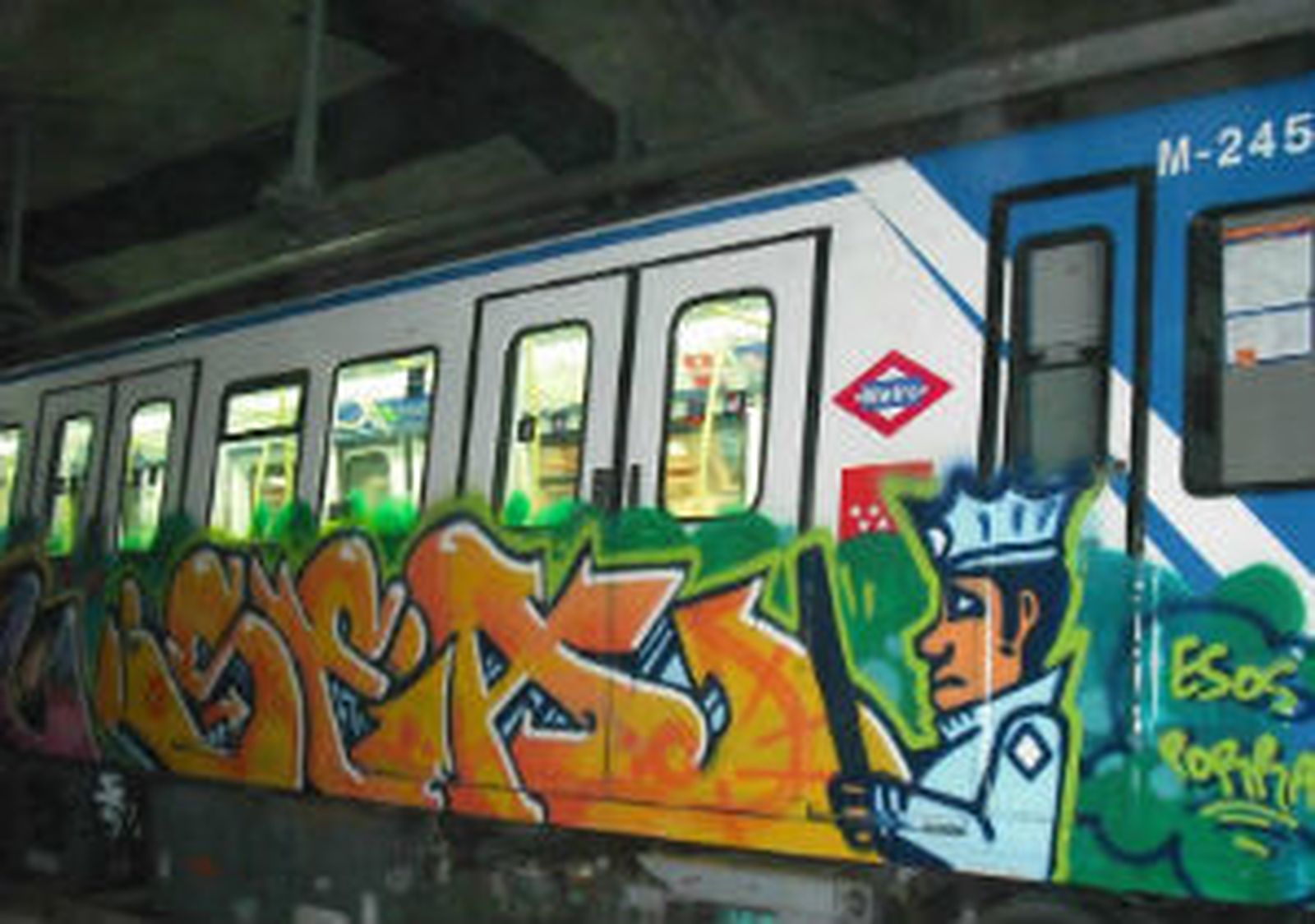 La Policía detiene al grafitero más activo del Metro