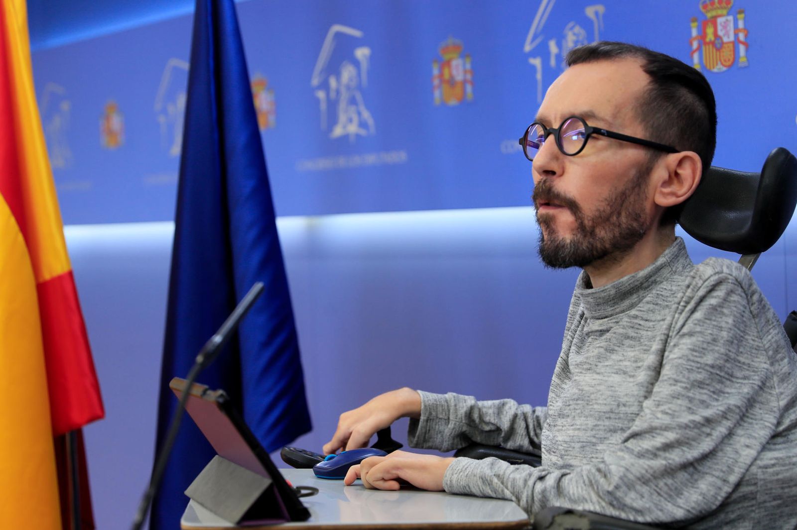El portavoz de Unidas Podemos, Pablo Echenique