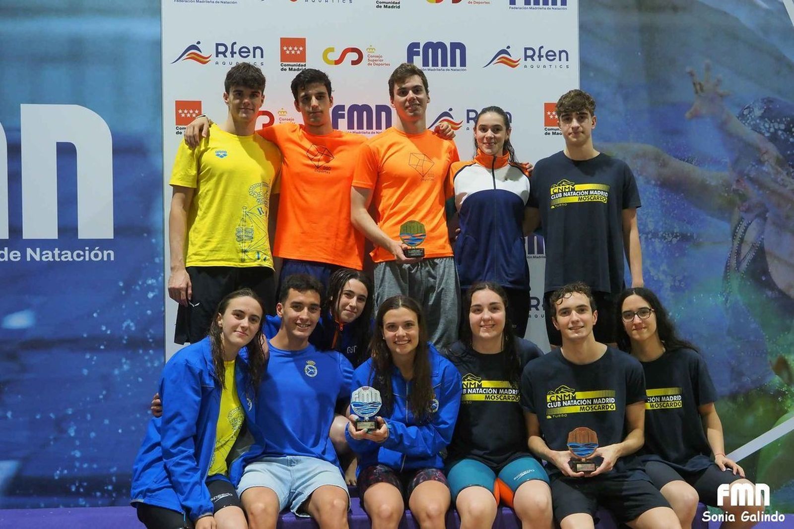 Podio del Open de Verano de Natación