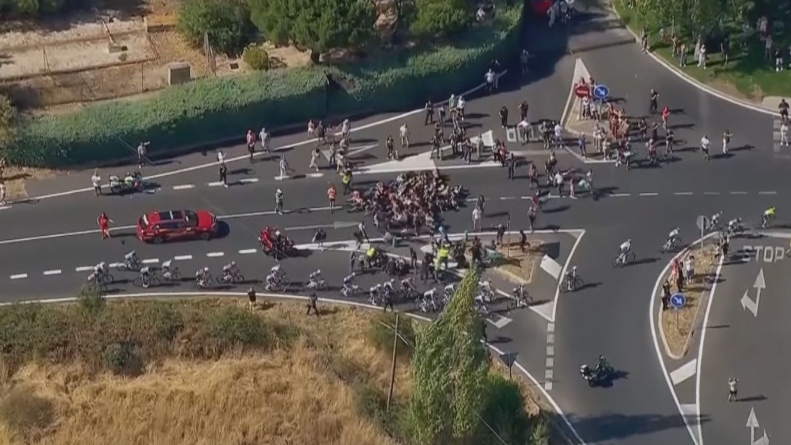 Protestas durante la Vuelta Ciclista