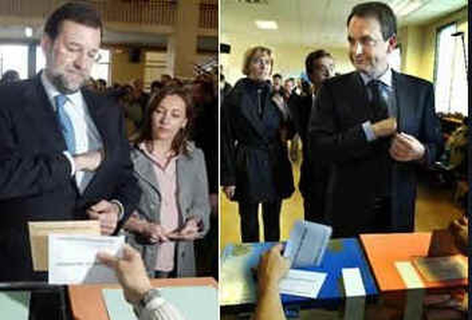Zapatero votará a primera hora y Rajoy lo hará a media mañana