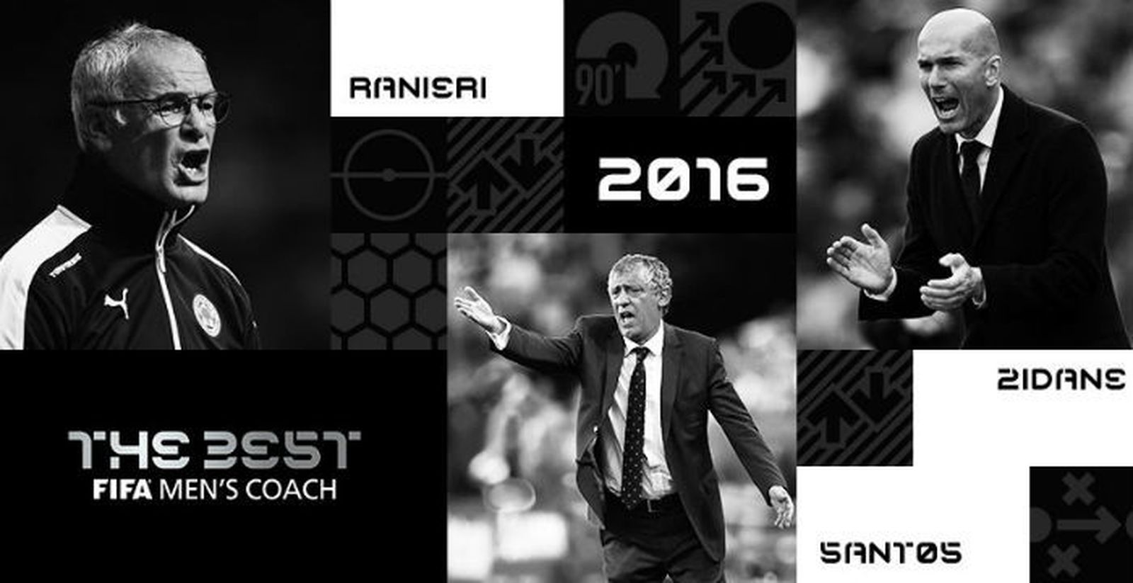 Ranieri, Fernando Santos y Zidane