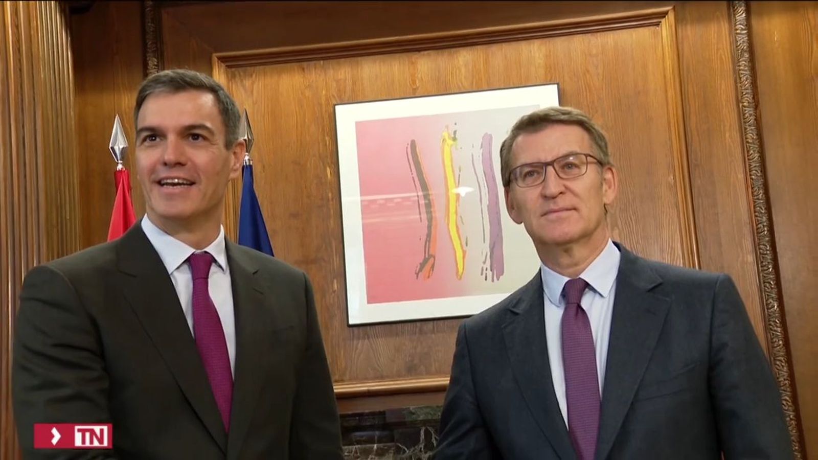 Reunión entre Sánchez y Feijóo