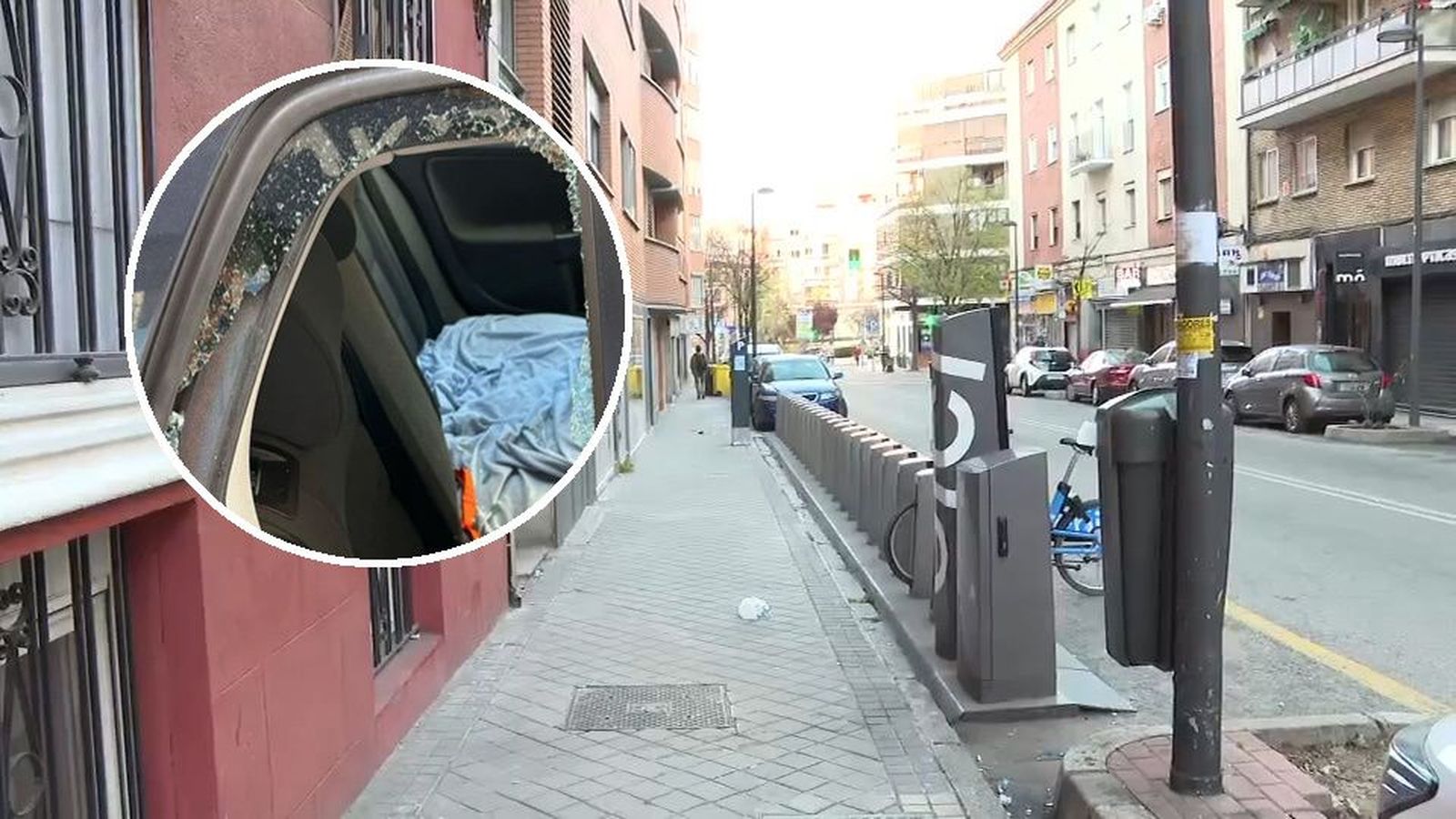 Una oleada de vandalismo sorprende a los vecinos de La Guindalera, un barrio tranquilo de Madrid
