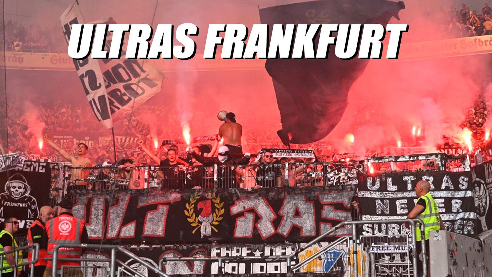 Más de 3.500 aficionados alemanes del Eintracht Frankfurt, en Madrid