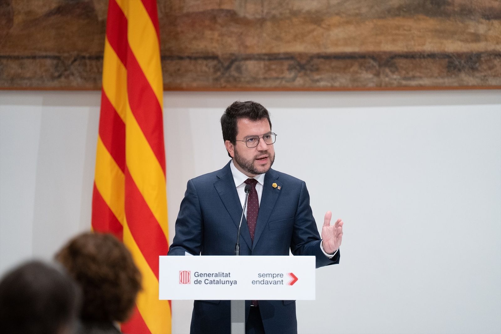 El presidente de la Generalitat, Pere Aragonès,