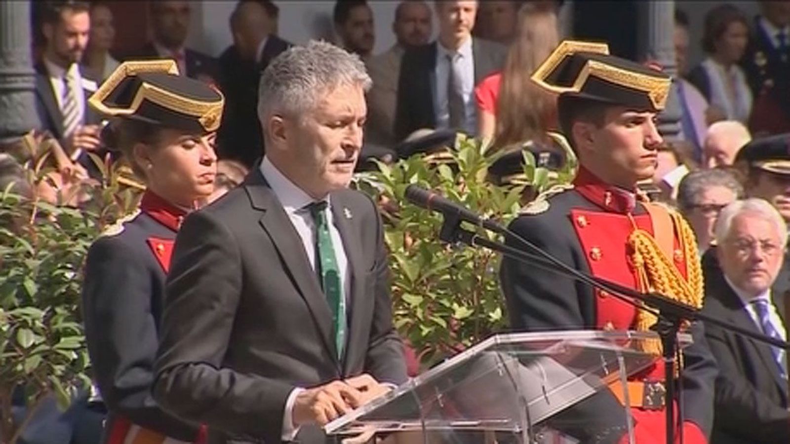 Marlaska censura por "inoportuno" el discurso del general Garrido en Cataluña