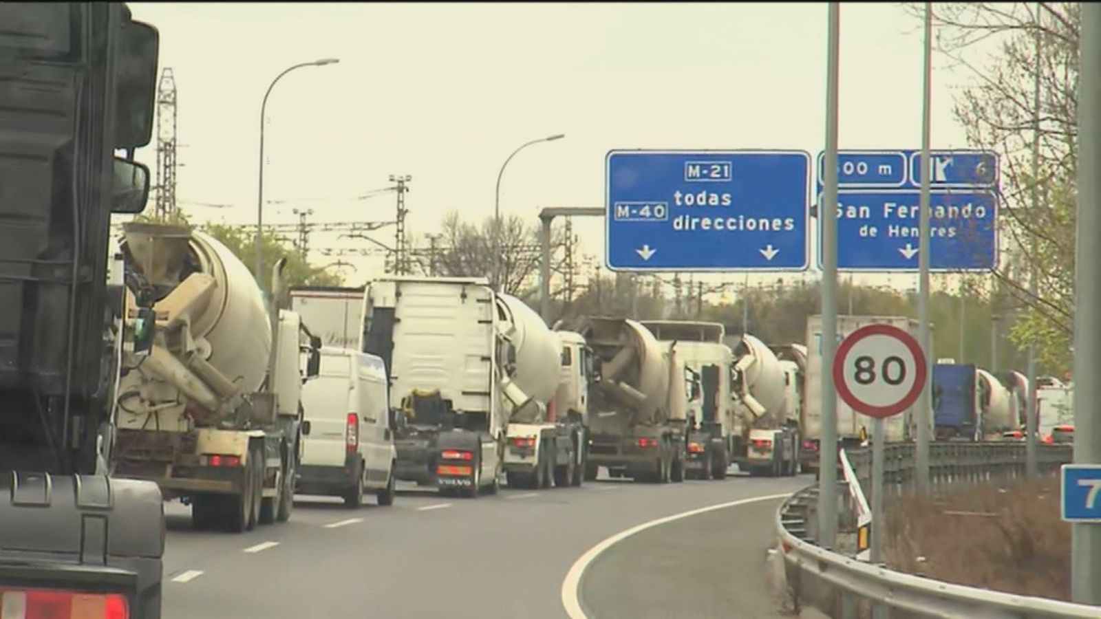 Huelga de transportistas: nueva marcha lenta en Madrid