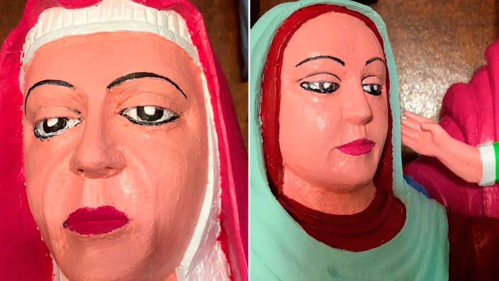 El "Ecce Homo" asturiano, una vecina "restaura" tres tallas de madera del siglo XV