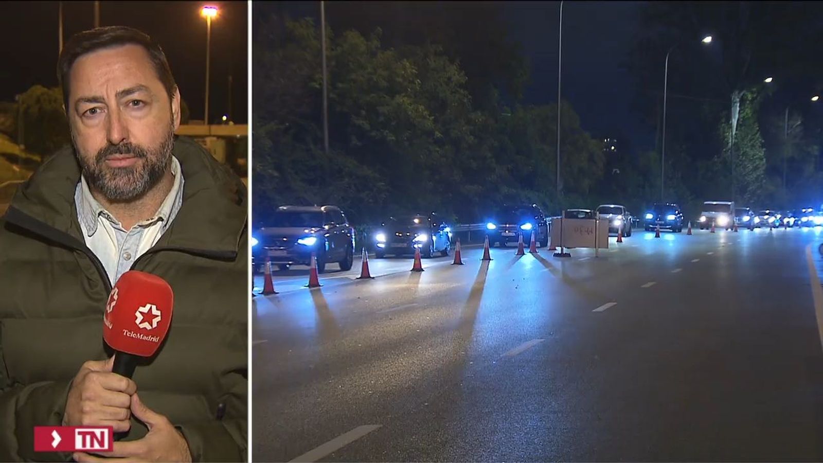 Obras en M-30 en puente de Moncloa