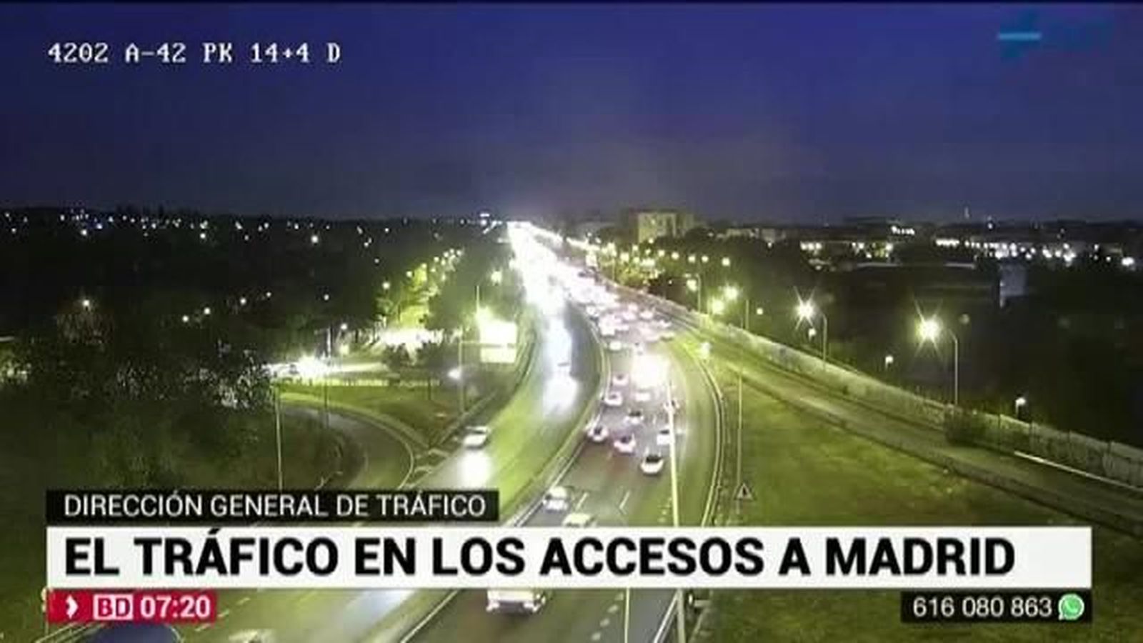 Un accidente en la A-4 a la altura de Pinto genera 8 kilómetros de retención