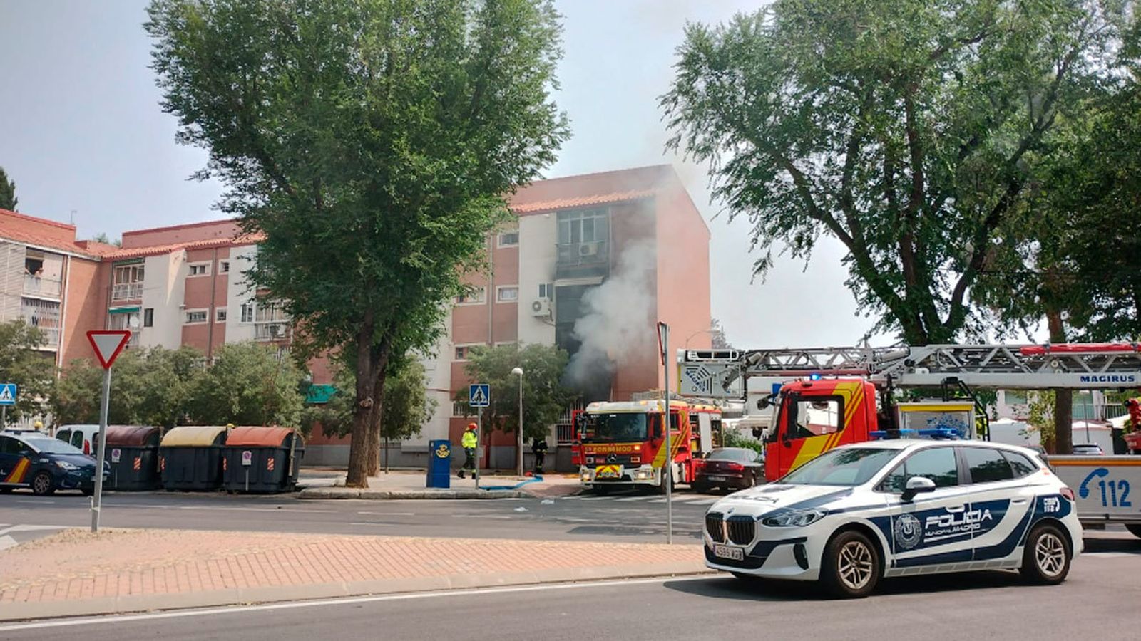 Incendio en una vivienda de Entrevías