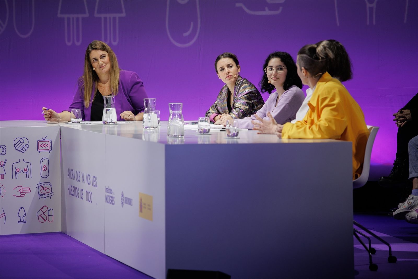 Irene Montero en el acto institucional por el 8-M