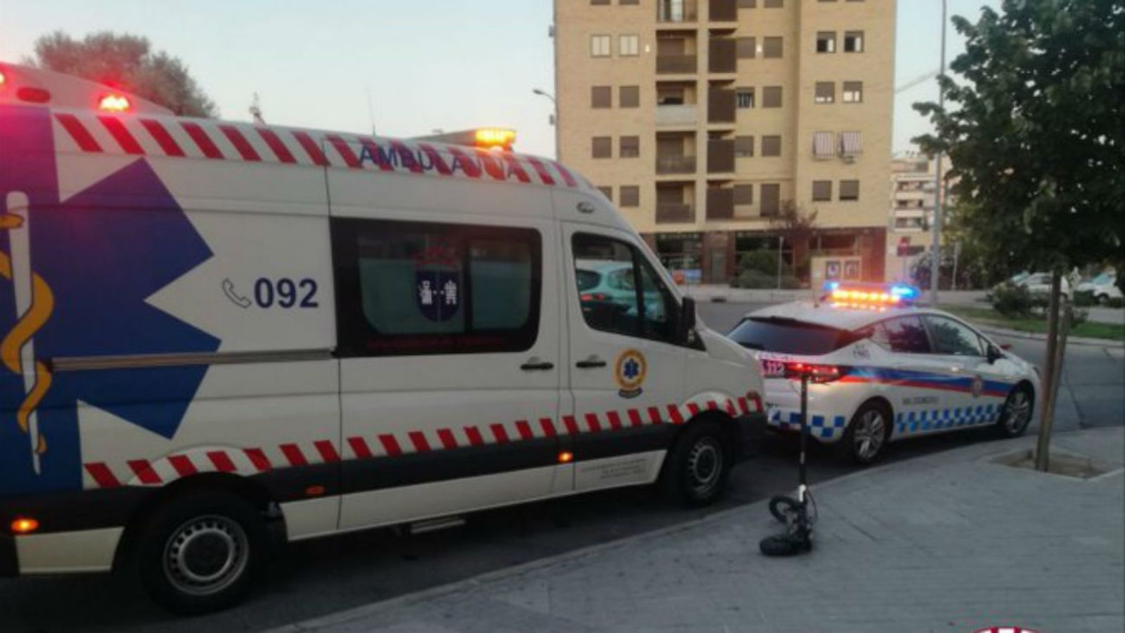 Ambulancia y Policía Local de Valdemoro