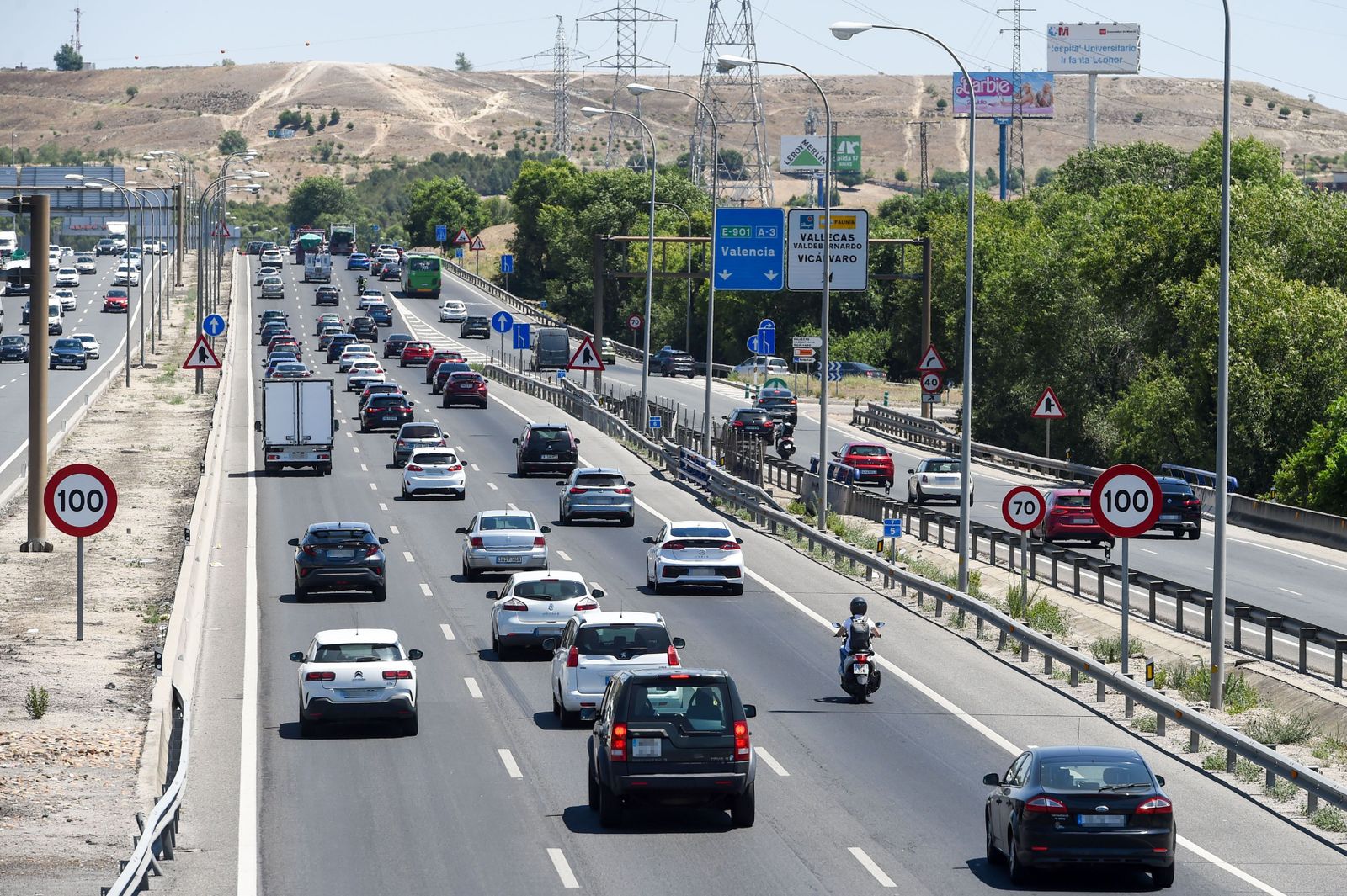 Tráfico denso en la primera fase de la Operación Salida del Verano