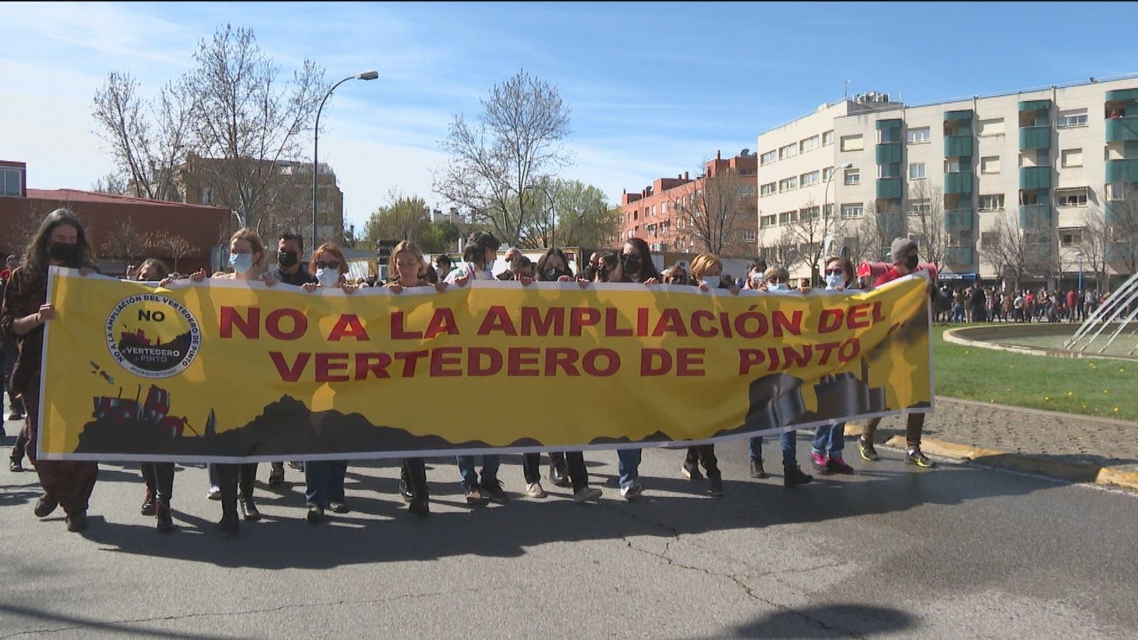 Protesta vecinal contra la ampliación del vertedero de Pinto
